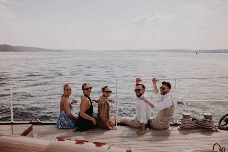 Mikrobryllup med båt-sightseeing over Oslofjorden