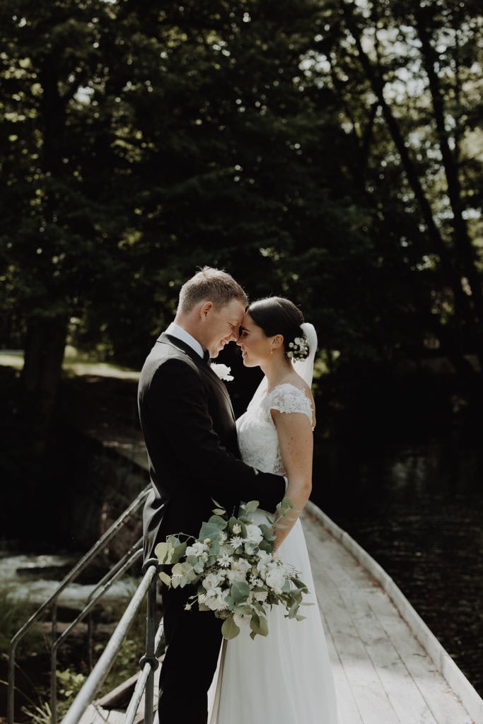 bryllup nærbilde brudepar