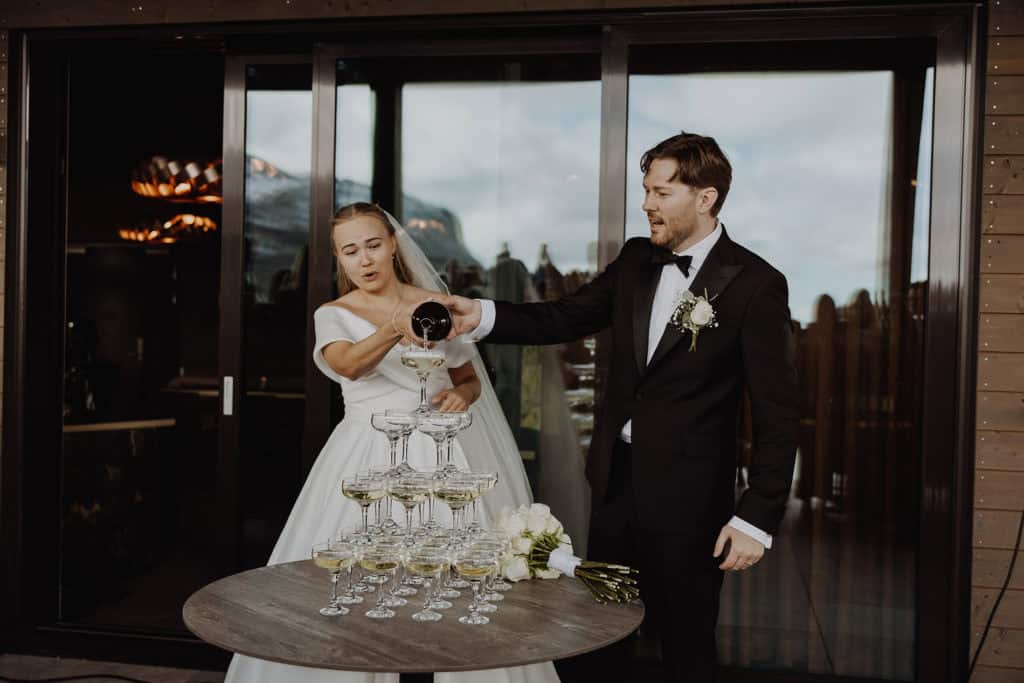 champagne bryllup skarsnuten hotel